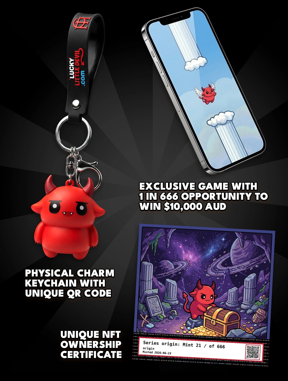 What you get with your Lucky Little Devil charm